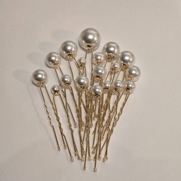 New Premier handmade bridal hair pin gold tone 18 pcs with SOFT ENDS - Picture 1 of 3